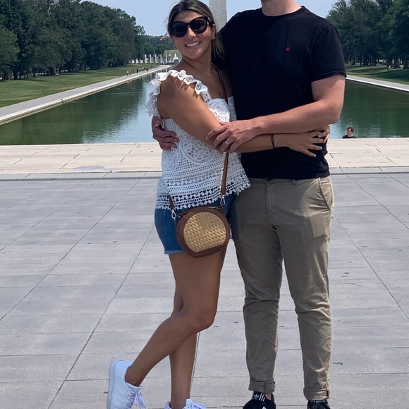 Anthropologie White Ruffled Embroidered Lace Tank Top Shirt - Picture 3 of 6